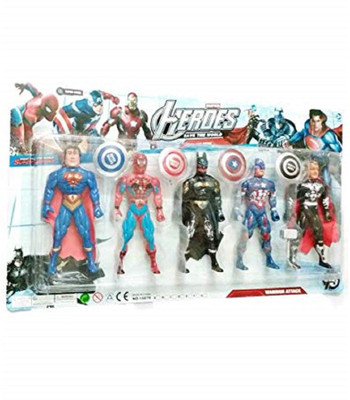 

QUINERGYS ® Special Force Justice Avengers Super Heroes 5 In 1 Action Figure Set(Multicolor)