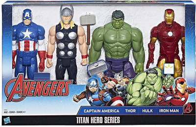 

QUINERGYS ® Avengers Titan Hero Series Action Figures - Captain America, Thor, Hulk, and Iron Man - Exclusive 4 Pack(Multicolor)