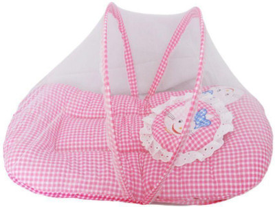 

Dhuloom baby bedding , baby mosquito net, baby bed, baby gift set, mosquito net, bedding set ,polka, cartoon printed(Fabric, Multicolor)