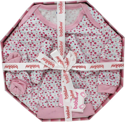 

babilav PKD06 Newborn 6 Pieces Unisex Baby Gift Set, Diamond Shaped(Pink)