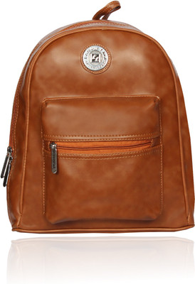 

Leather Land Trendy D cut Backpack In Tan 6 Backpack(Tan)