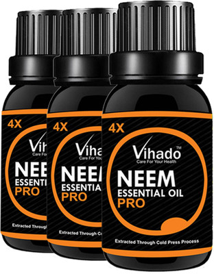 

VIHADO Neem Oil 4X PRO for Hair & Skin (10 ML) (Pack of 3)(10 ml)