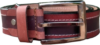 

JusTrack Men Casual Multicolor Genuine Leather Belt, Brown;dark brown