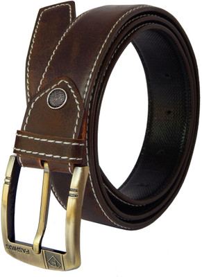 

Fashius Men Casual Brown Genuine Leather Belt