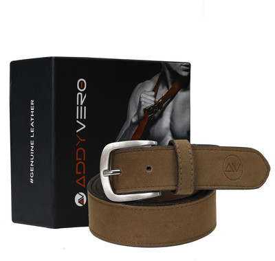

Addyvero Men Casual Brown Artificial Leather Belt, Relic bronze beige colour