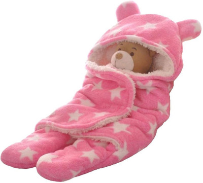 

Brandonn HOODED ENVELOPE WRAP WITH SAFETY FEATURES Sleeping Bag(Pink, Dark pink