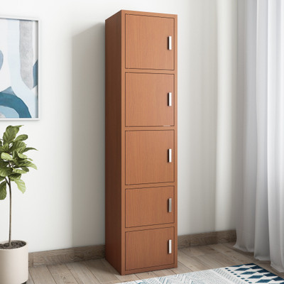 HomeTown Albert Engineered Wood Free Standing Cabinet(Finish Color - OAK, Door Type- Framed Sliding)