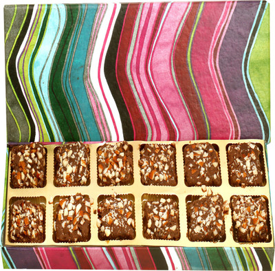 

Ghasitaram Gifts Diwali Gifts - Pink Printed English Brittles Chocolate Box Brittles(300 g)
