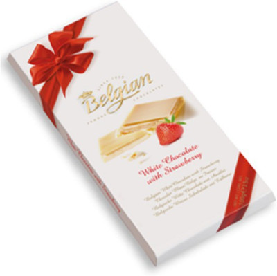 

BELGIAN WHITE CHOCOLATE WITH STRAWBERRY Bars(100 g)