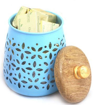 Ghasitaram Gifts Chocolates- Blue Metal Chocolate Jar Brittles(500 g)
