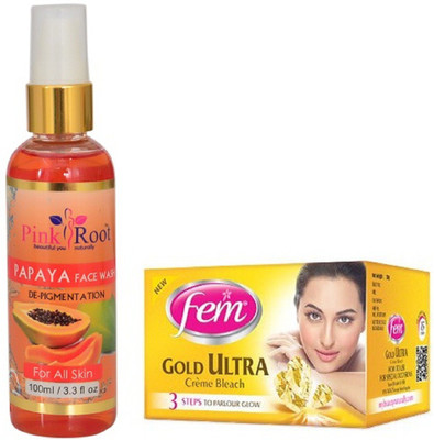 

Pink Root PAPAYA FACE WASH 100ML WITH FEM GOLD BLEACH(Set of 2)
