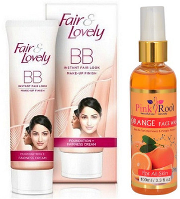 

Pink Root ORANGE FACE WASH 100ML WITH FAIR & LOVELY BB CREAM(Set of 2)