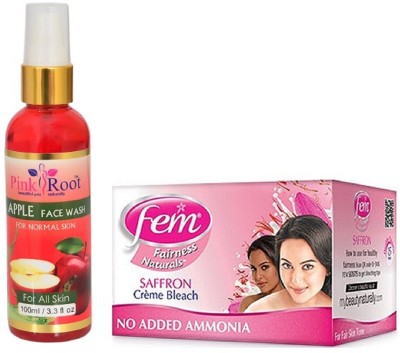 

Pink Root APPLE FACE WASH 100ML WITH FEM SAFFRON BLEACH(Set of 2)