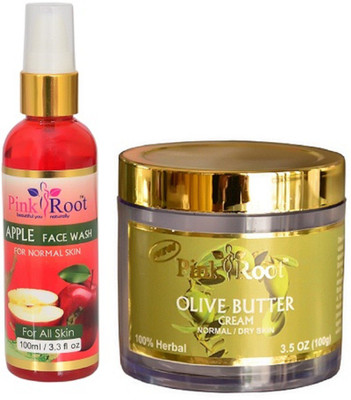 

Pink Root APPLE FACE WASH 100ML WITH OLIVE BUTTER CREAM 100GM(Set of 2)