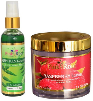 

Pink Root NEEM FACE WASH 100ML WITH RASPBERRY SCRUB 100GM(Set of 2)