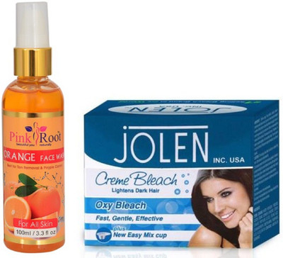 

Pink Root ORANGE FACE WASH 100ML WITH JOLEN OXY BLEACH(Set of 2)