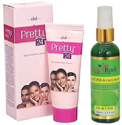 

Pink Root ALOE VERA FACE WASH 100ML WITH PRETTY24(Set of 2)