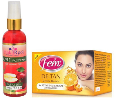 

Pink Root APPLE FACE WASH 100ML WITH FEM DE-TAN BLEACH(Set of 2)