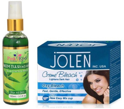 

Pink Root NEEM FACE WASH 100ML WITH JOLEN OXY BLEACH(Set of 2)