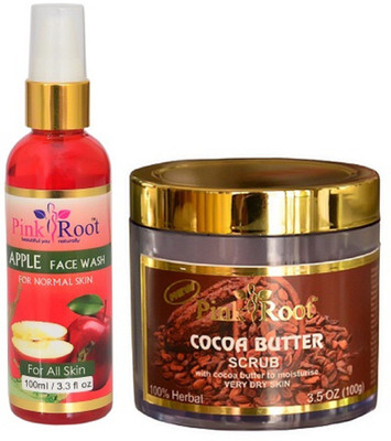 

Pink Root APPLE FACE WASH 100ML WITH COCOA SCRUB 100GM(Set of 2)