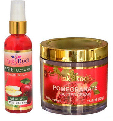 

Pink Root APPLE FACE WASH 100ML WITH POMEGRANATE CREAM 100GM(Set of 2)