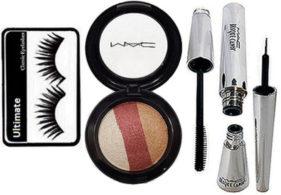 

Ultimate Eyelashes, Mac 3 shade Eyeshadow, Brook Candy Eyeliner & Mascara(Set of 4)