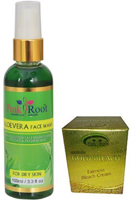 

Pink Root ALOE VERA FACE WASH 100ML WITH GOLD BLEACH(Set of 2)