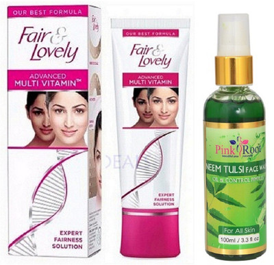 

Pink Root NEEM FACE WASH 100ML WITH FAIR & LOVELY ADVANCED CREAM(Set of 2)