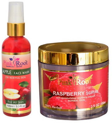 

Pink Root APPLE FACE WASH 100ML WITH RASPBERRY SCRUB 100GM(Set of 2)