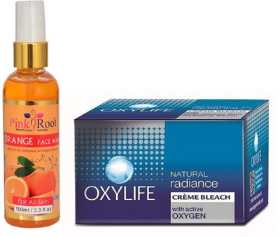 

Pink Root ORANGE FACE WASH 100ML WITH OXYLIFE NATURAL RADIANCE BLEACH(Set of 2)