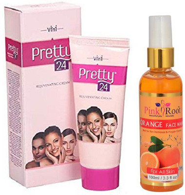 Pink Root ORANGE FACE WASH 100ML WITH PRETTY24(Set of 2)