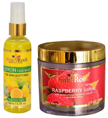 

Pink Root LEMON FACE WASH 100ML WITH RASPBERRY SCRUB 100GM(Set of 2)