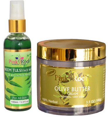 

Pink Root NEEM FACE WASH 100ML WITH OLIVE BUTTER CREAM 100GM(Set of 2)