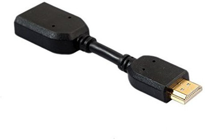 

YTM HDMI Male To Female Adapter for LCD LED TV, PC and Laptop HDMI Cable 10 cm Gaming Adapter(Black, For PC)