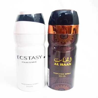 ARQUS ECSTASY AND AL HAAN Perfume Body Spray - For Men & Women(400 ml, Pack of 2)