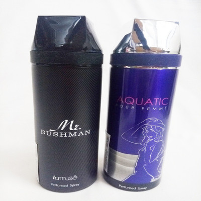 

LAMUSE MR BUSHMAN AND AQUATIC Perfume Body Spray - For Men & Women(400 ml, Pack of 2)