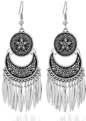 Shining Diva Best Selling Tribal Designer Oxidized Silver Earrings Alloy Drops & Danglers