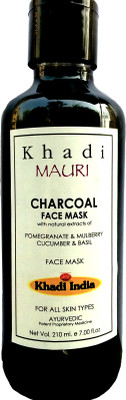 

Khadi Mauri Charcoal Face Mask - Provides Clear & Glowing Skin - Herbal Transparent-Greyish Face Mask with Charcoal Properties - 210 ml(210 ml)
