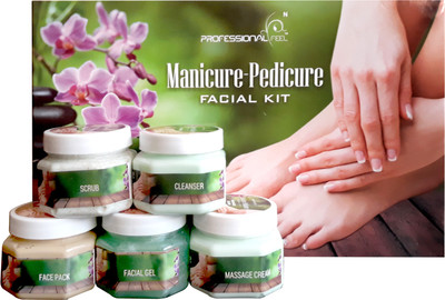 

Professional Feel Manicure-Pedicure Facial Kit, Suitable For All Age, Unisex For Fairness (Set of 5) 500 g