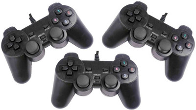 

Techista Pack of Three USB Gaming Controller Joystick Gamepad(Black, For PC, iOS)