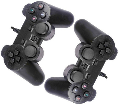 

Techista Pack of Two USB Gaming Controller Joystick 2-Way Vibration Gamepad(Black, For PC, Mac OS)