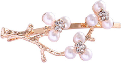 

Fabfashion Simple Pearl Solid Design Hairpin Hair Clip(Gold)