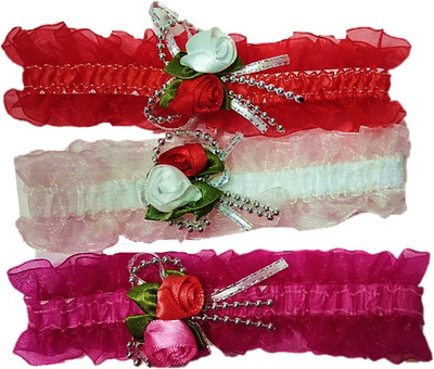 

Proplady BHBFC_04_RPW Head Band, Hair Band, Hair Accessory Set(Red, Pink, White)