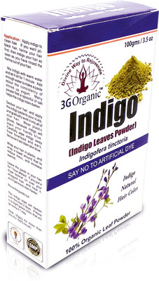 

3G Organic Indigo Powder Organic For Black Hairs Hair Color(Black)