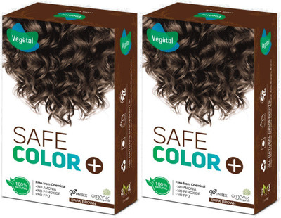 

Vegetal Safe Colour (50 gm × 2) Hair Color(Dark Brown Pack Of 2)