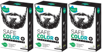 

Vegetal Safe Colour (25 gm × 3) Hair Color(Soft Black Pack Of 3)