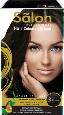 

salon PROFESSIONAL HAIR COLOURING CREME -BROWN Hair Color(brown)