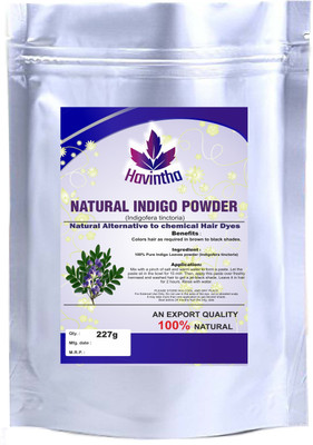 

Havintha NATURAL INDIGO POWDER for Hair & Beard,natural way to color your hair(227 g)