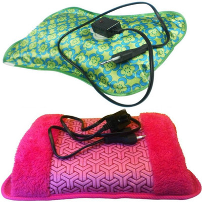 

OYD Pain Relief Electric Hot Water Bag Pack of 2 (Multicolor) Electric Velvet Fur and electric 1 L Hot Water Bag(Multicolor)