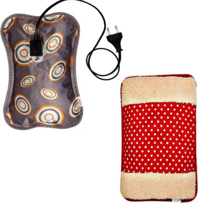 

CRETO High Quality Extra Soft (VELVET) Fur Pocket Gel Electric 1L Hot Water Bag Pack of 2 (Multi-Color) For Joint/Muscles Pain electric 1 L Hot Water Bag(Multicolor)